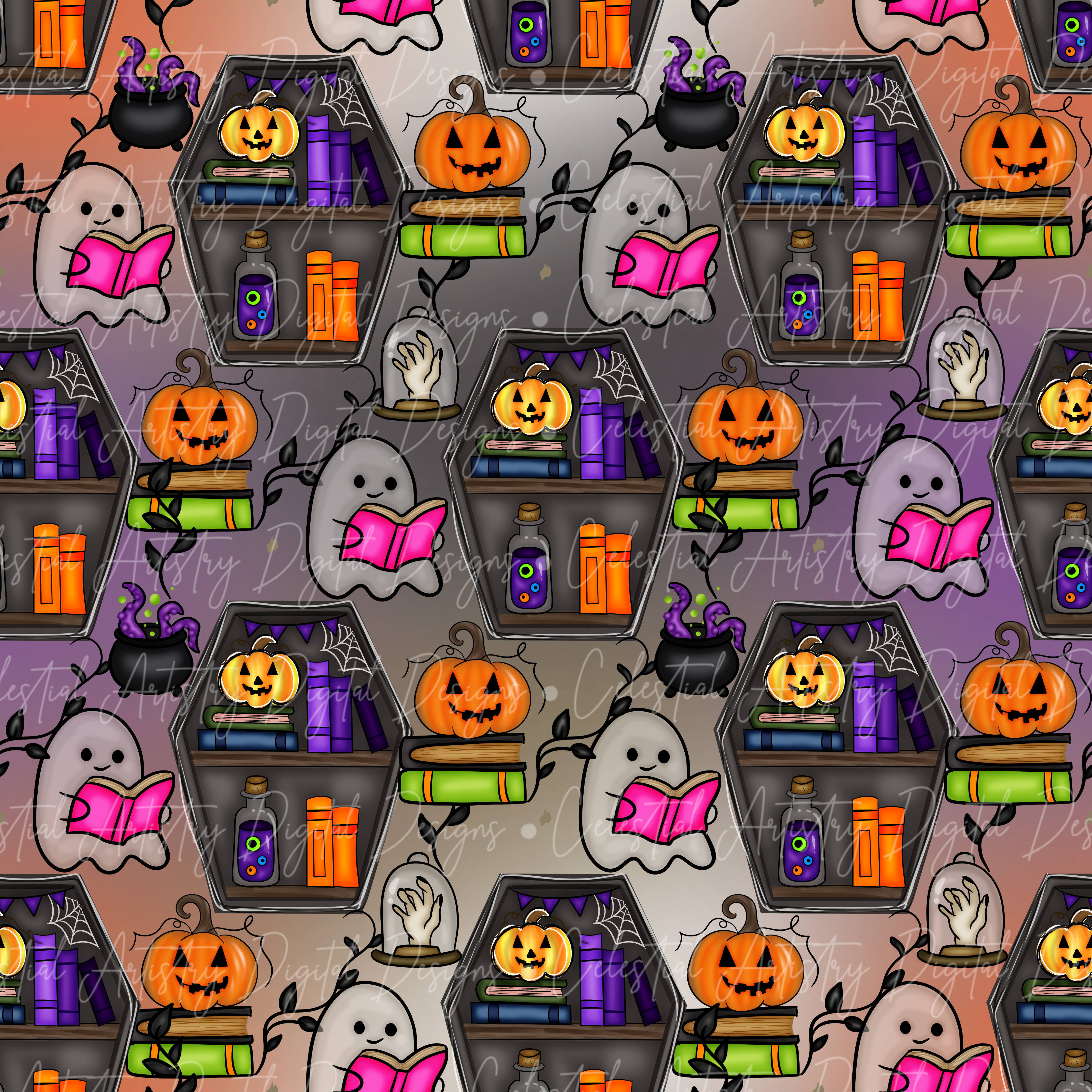 Spooky bookshelf