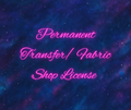 Permanent Commercial License for Transfer/Fabric Shops