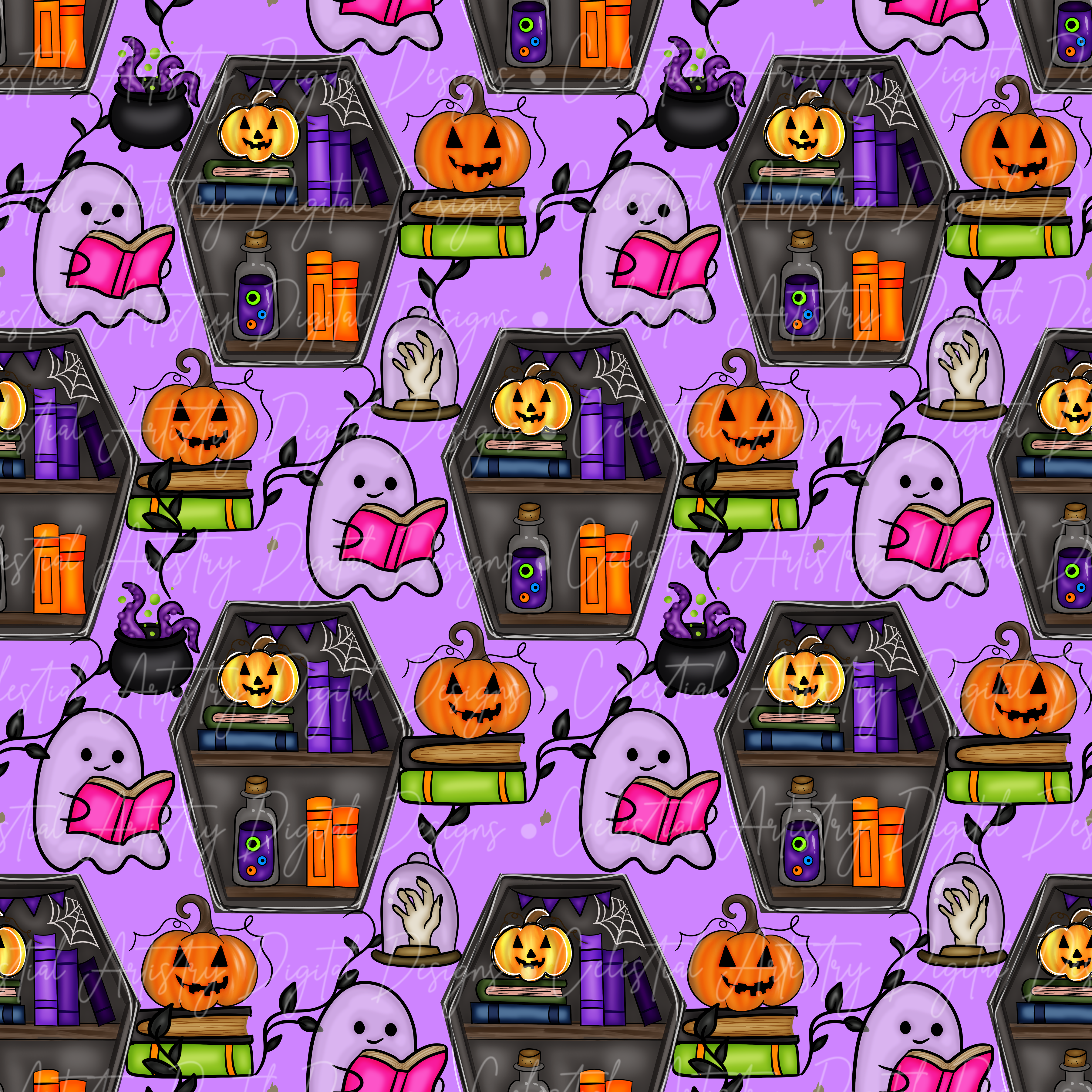 Spooky bookshelf