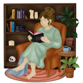 Cozy book nook