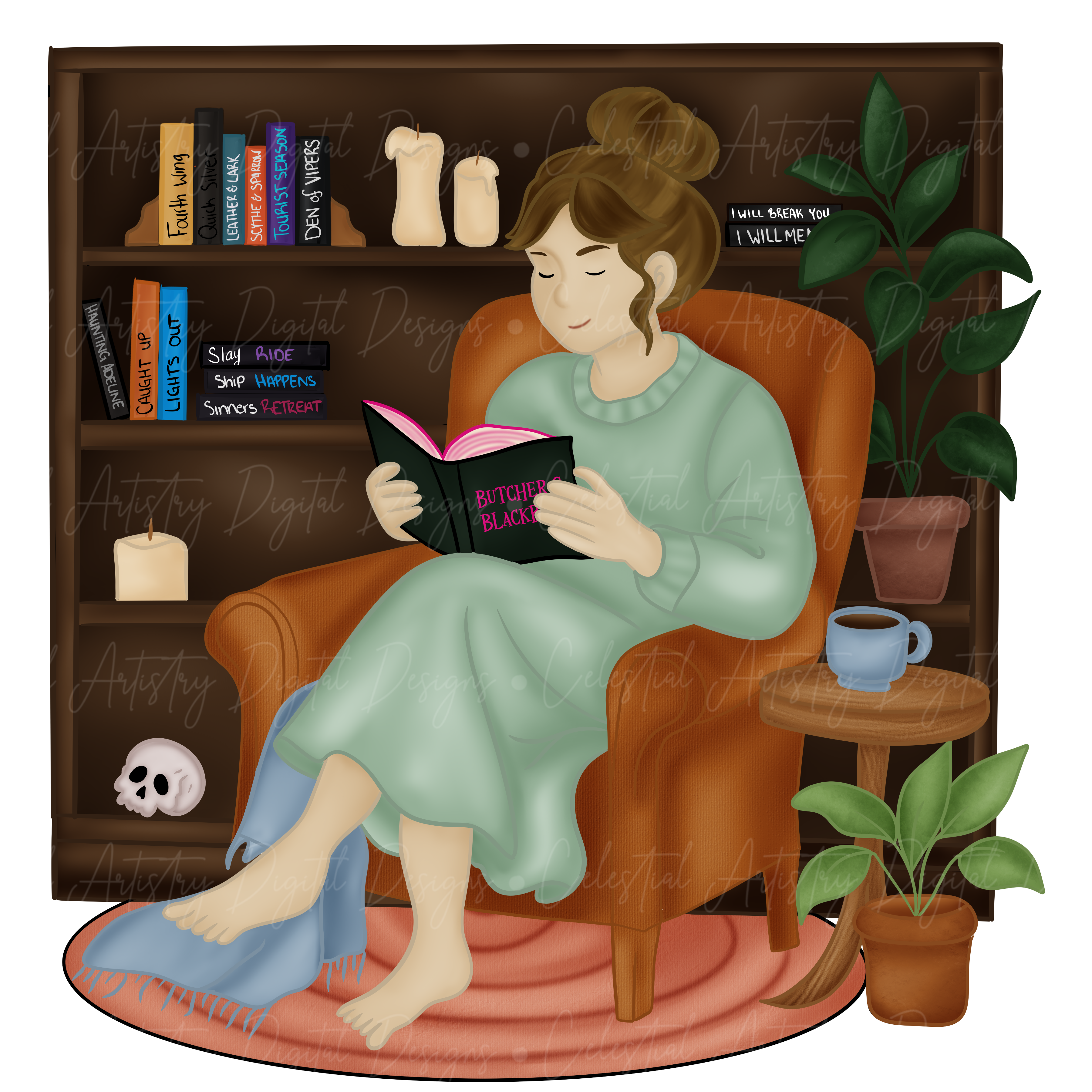Cozy book nook